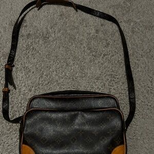 Louis Vuitton Black and Brown Crossbody Bag